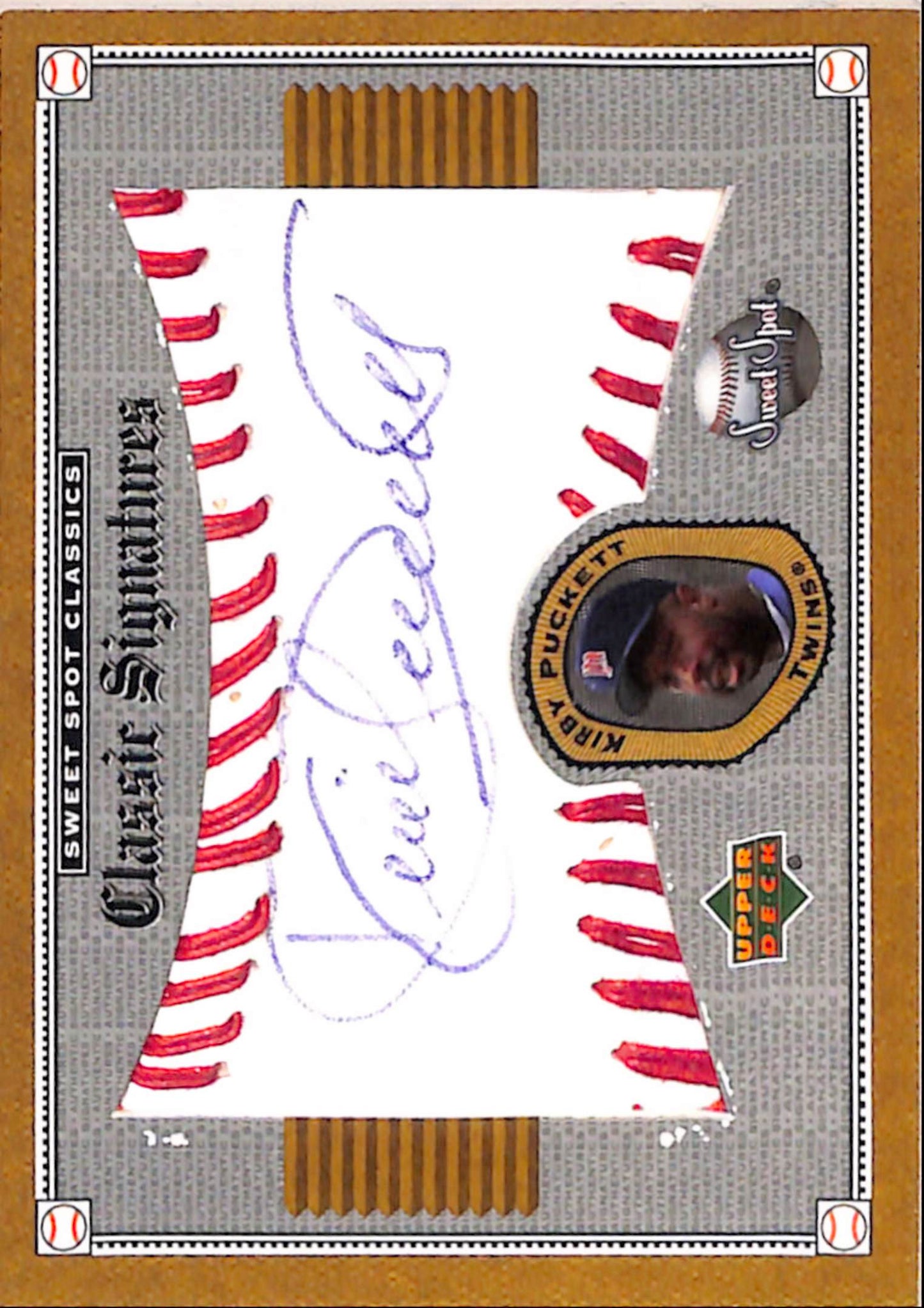 Kirby Puckett 2002 Upper Deck Sweet Sport Classics Baseball Auto