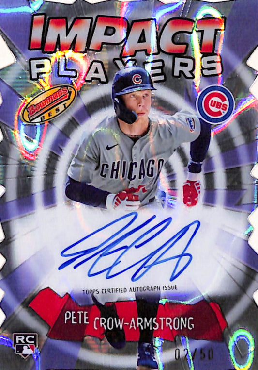 Pete Crow-Armstrong 2024 Bowmans Best Impact Players Autograph #2/50