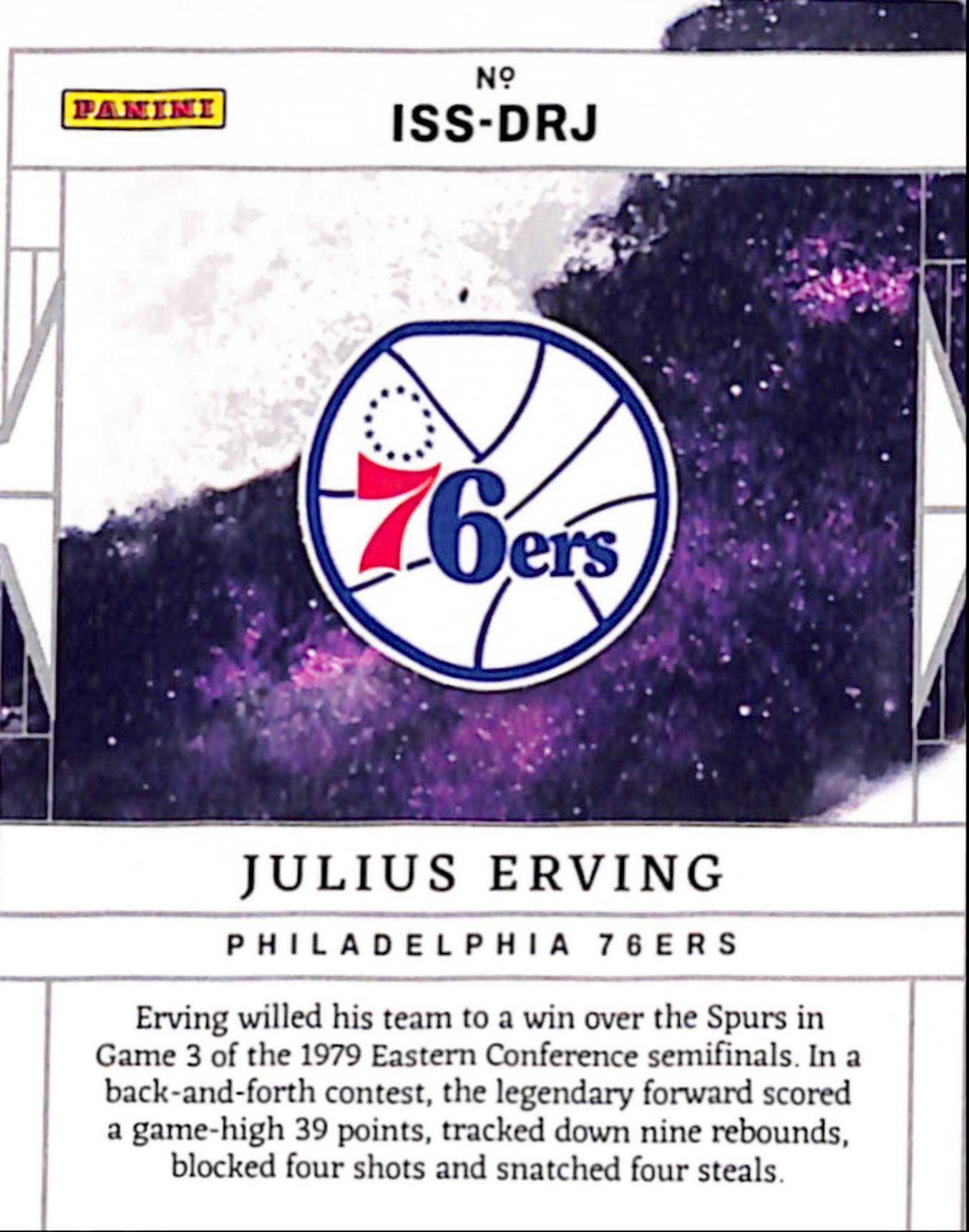 Julius Erving 2023 Panini Impeccable Stars Autograph #3/25