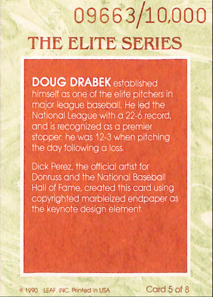 Doug Drabek 1991 Donruss Baseball Elite Series #9663/10000