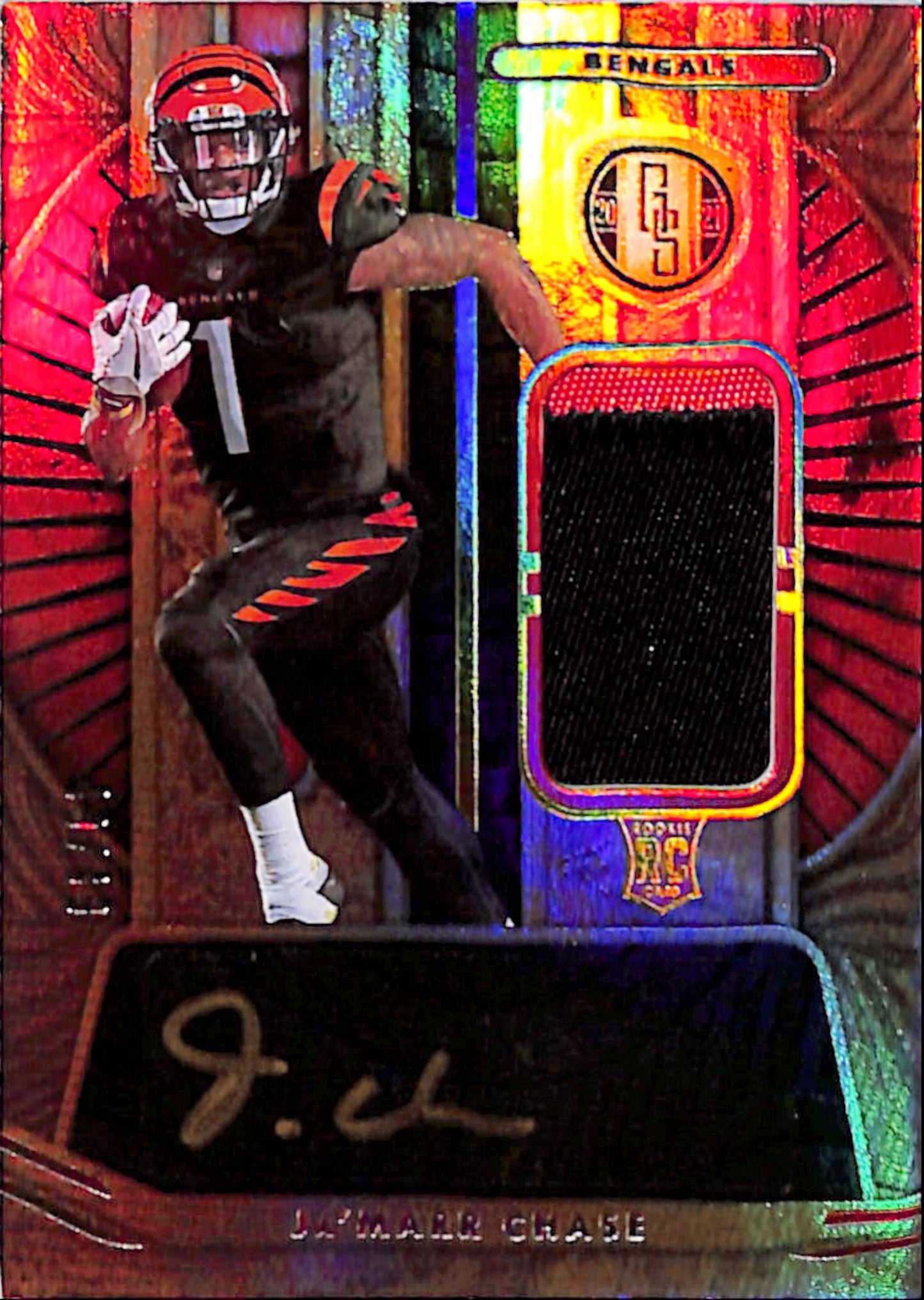 Ja'Marr Chase 2021 Panini Gold Standard Rookie Jersey Auto #49/49