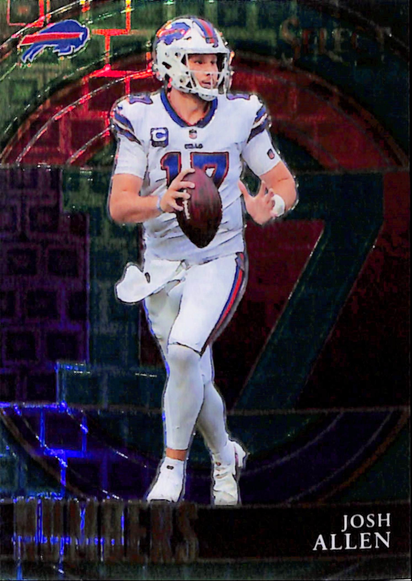 Josh Allen 2021 Panini Select Numbers Green Pandora #4/5