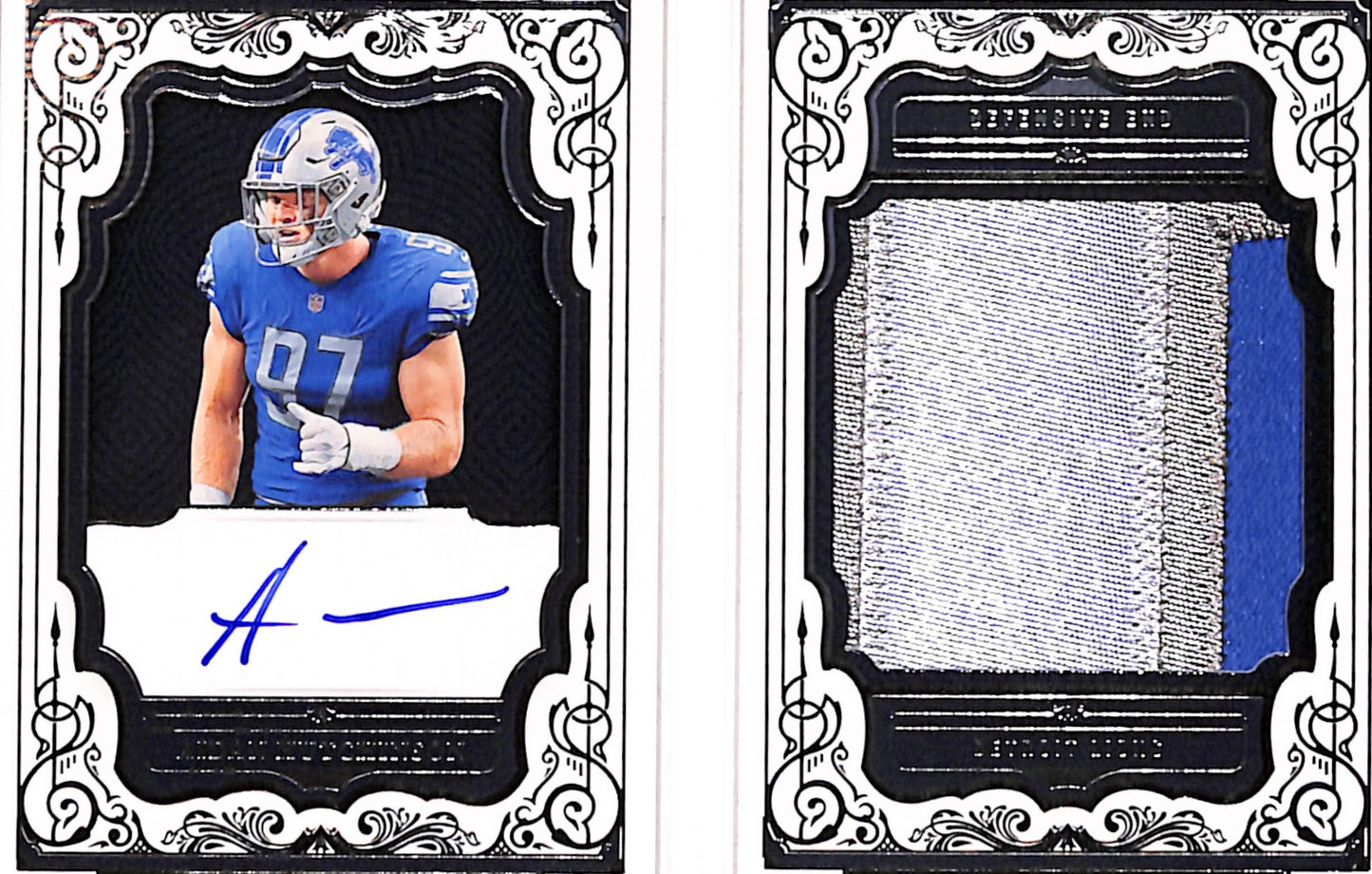 Aidan Hutchinson 2022 Panini National Treasures Rookie First Signatures Patch Auto Booklet #89/99