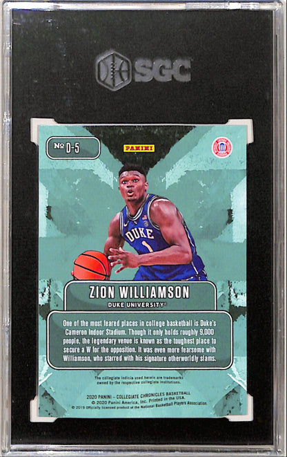 Zion Williamson 2020 Panini Prizm Draft Downtown SGC 9 Mint