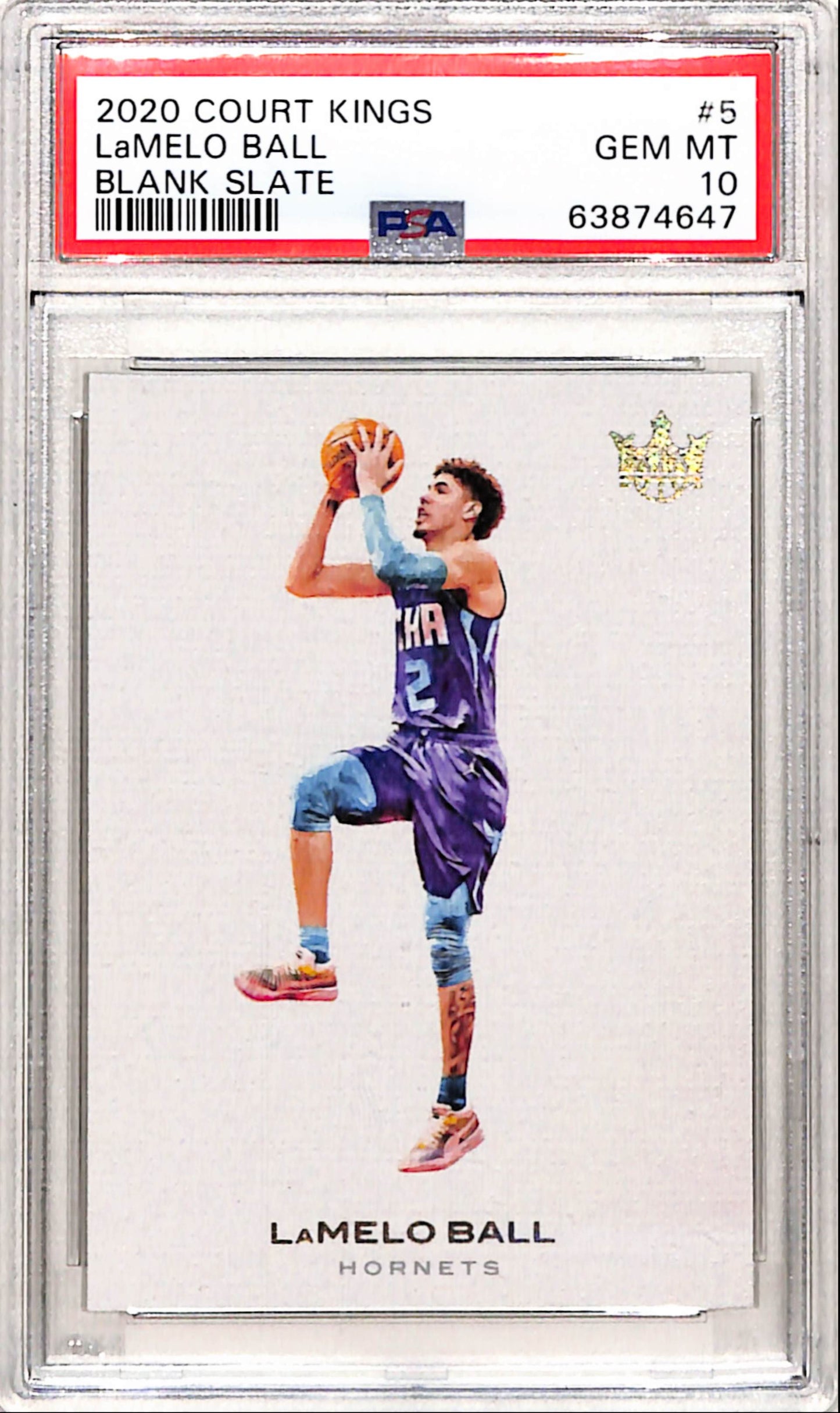 LaMelo Ball 2020 Panini Court Kings Blank Slate PSA 10 Gem Mint