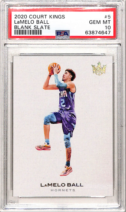 LaMelo Ball 2020 Panini Court Kings Blank Slate PSA 10 Gem Mint