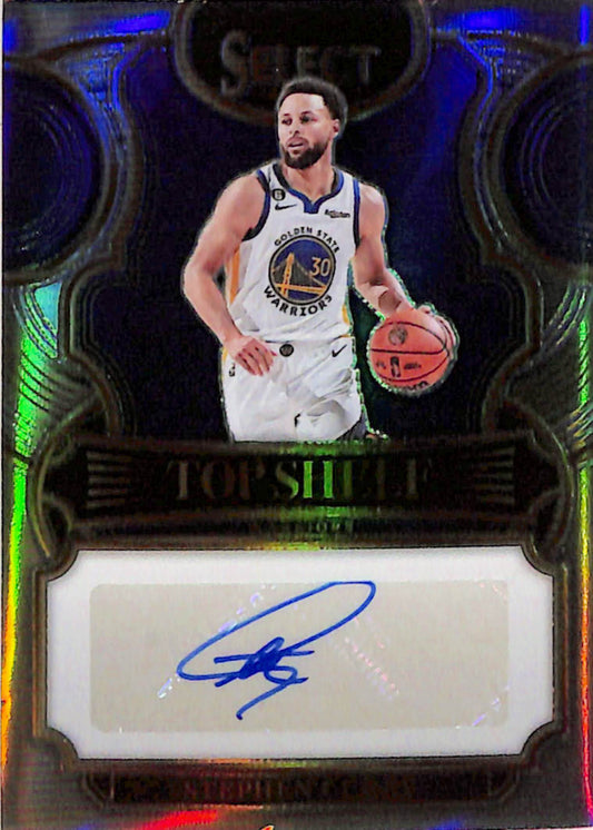 Steph Curry 2022 Panini Select Top Shelf Signatures Auto