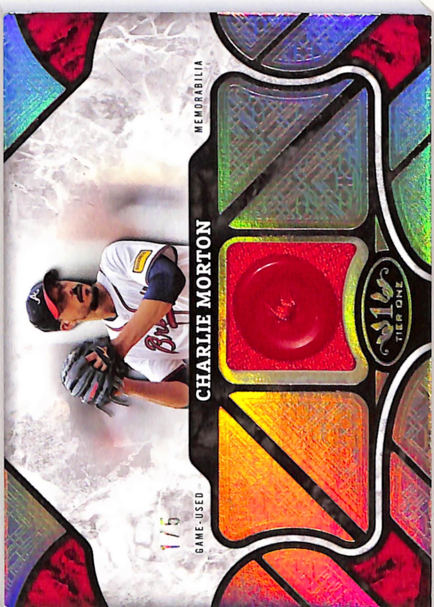 Charlie Morton 2025 Topps Tier One Button Relic #1/5