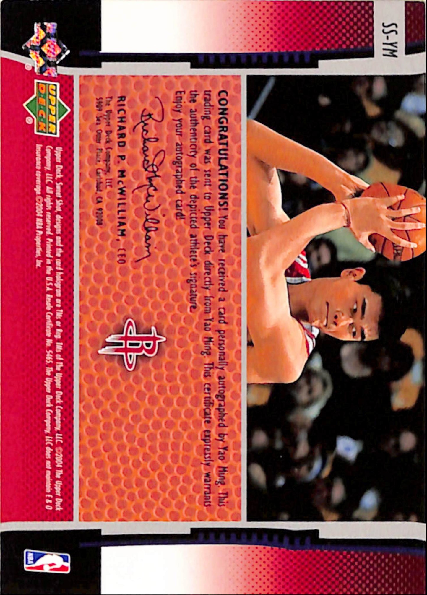 Yao Ming 2004 Upper Deck Sweet Shot Signature Shots Auto