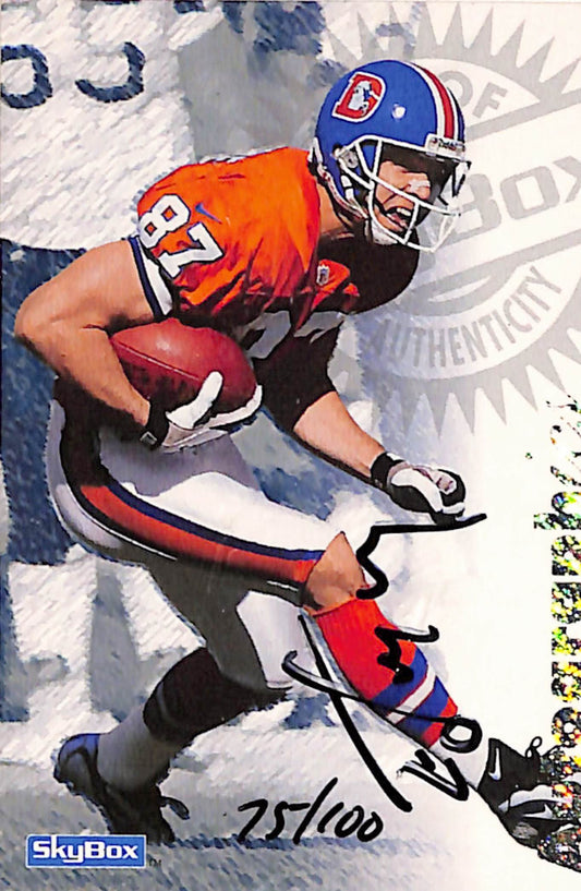 Ed McCaffrey 1997 Skybox Autographics Century #75/100 Autograph