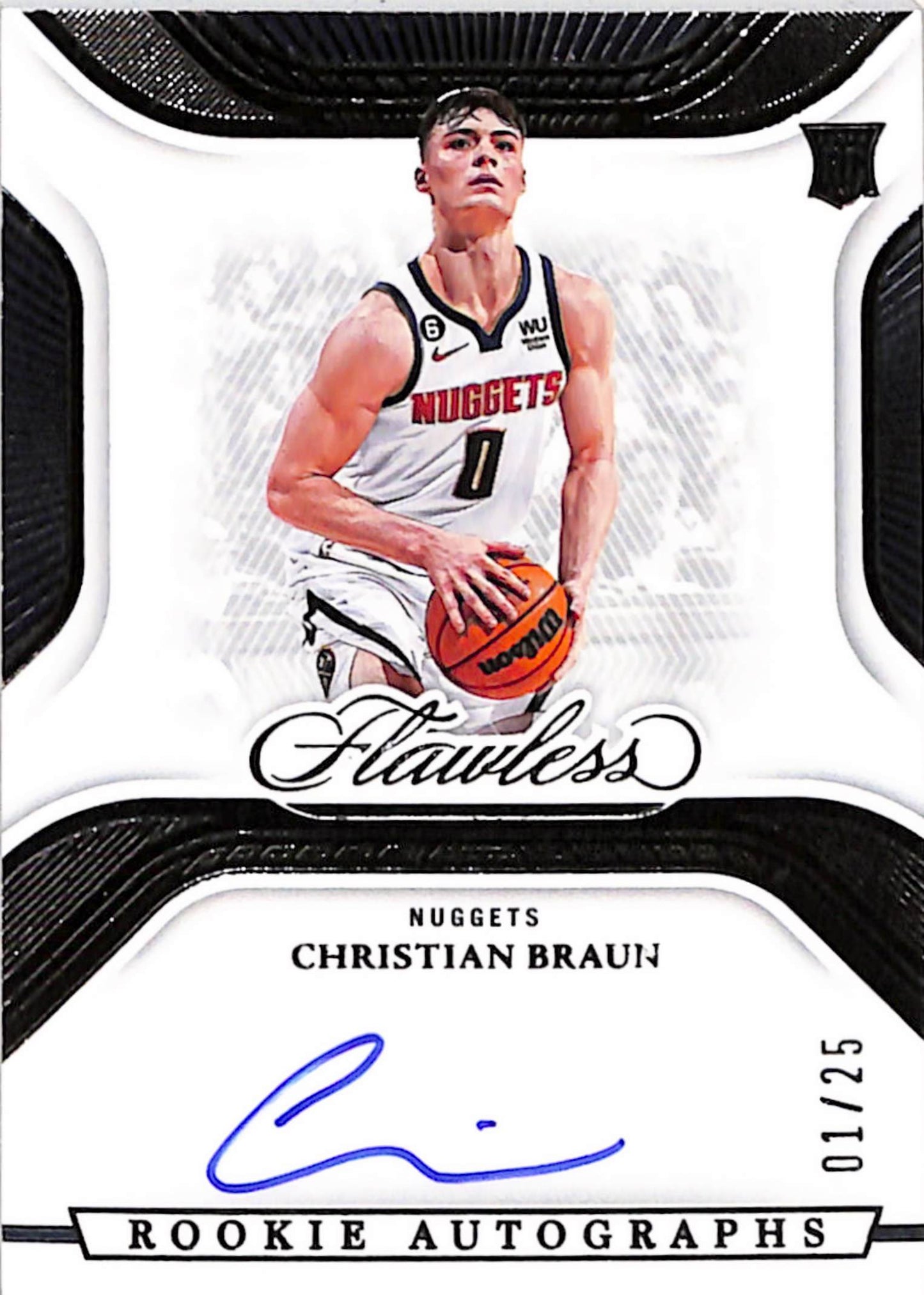 Christian Braun 2022 Panini Flawless Rookie Autographs #1/25
