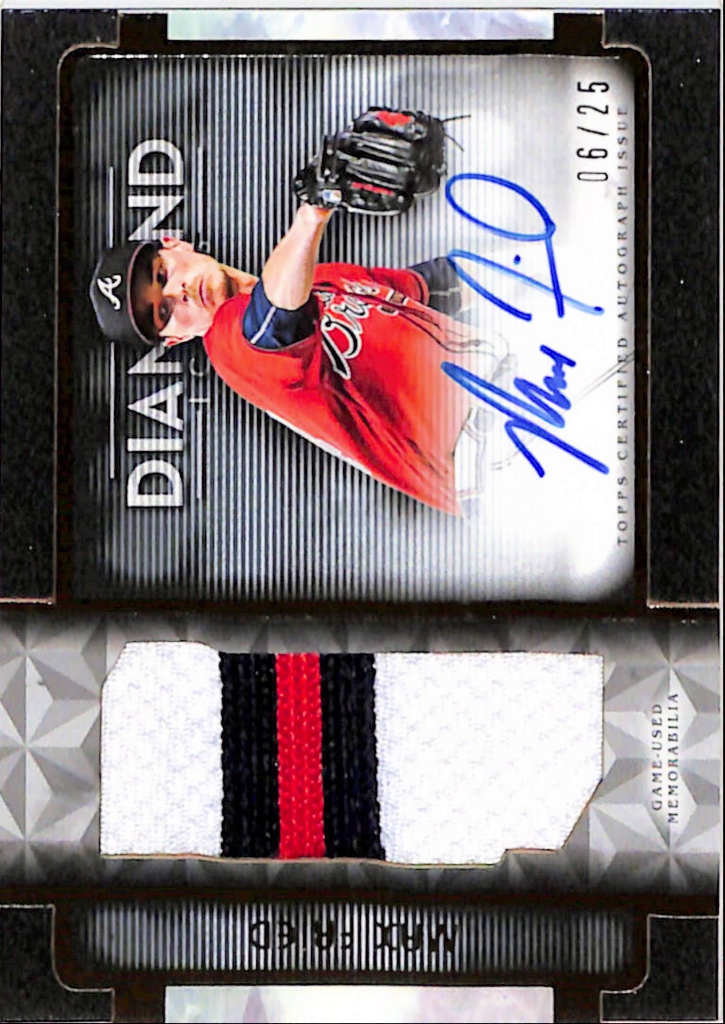 Max Fried 2023 Topps Diamond Icons Jumbo Patch Auto #6/25