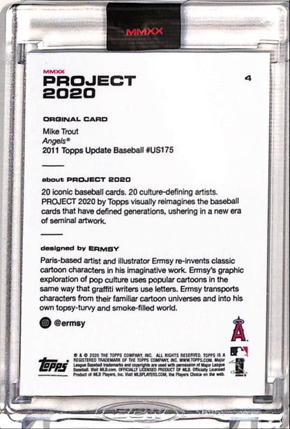 Mike Trout 2020 Topps Project 2020 Ermsy 2011 Topps Update