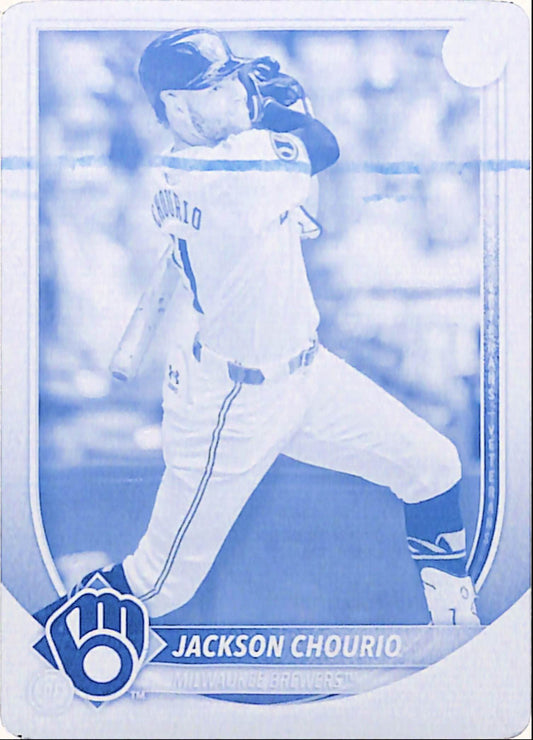 Jackson Chourio 2025 Bowman #11 Cyan Printing Plate #1/1
