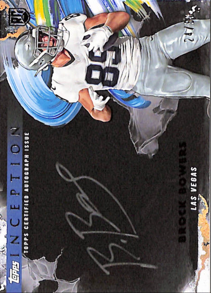 Brock Bowers 2024 Topps Inception Silver Signings Rookie Auto #24/50