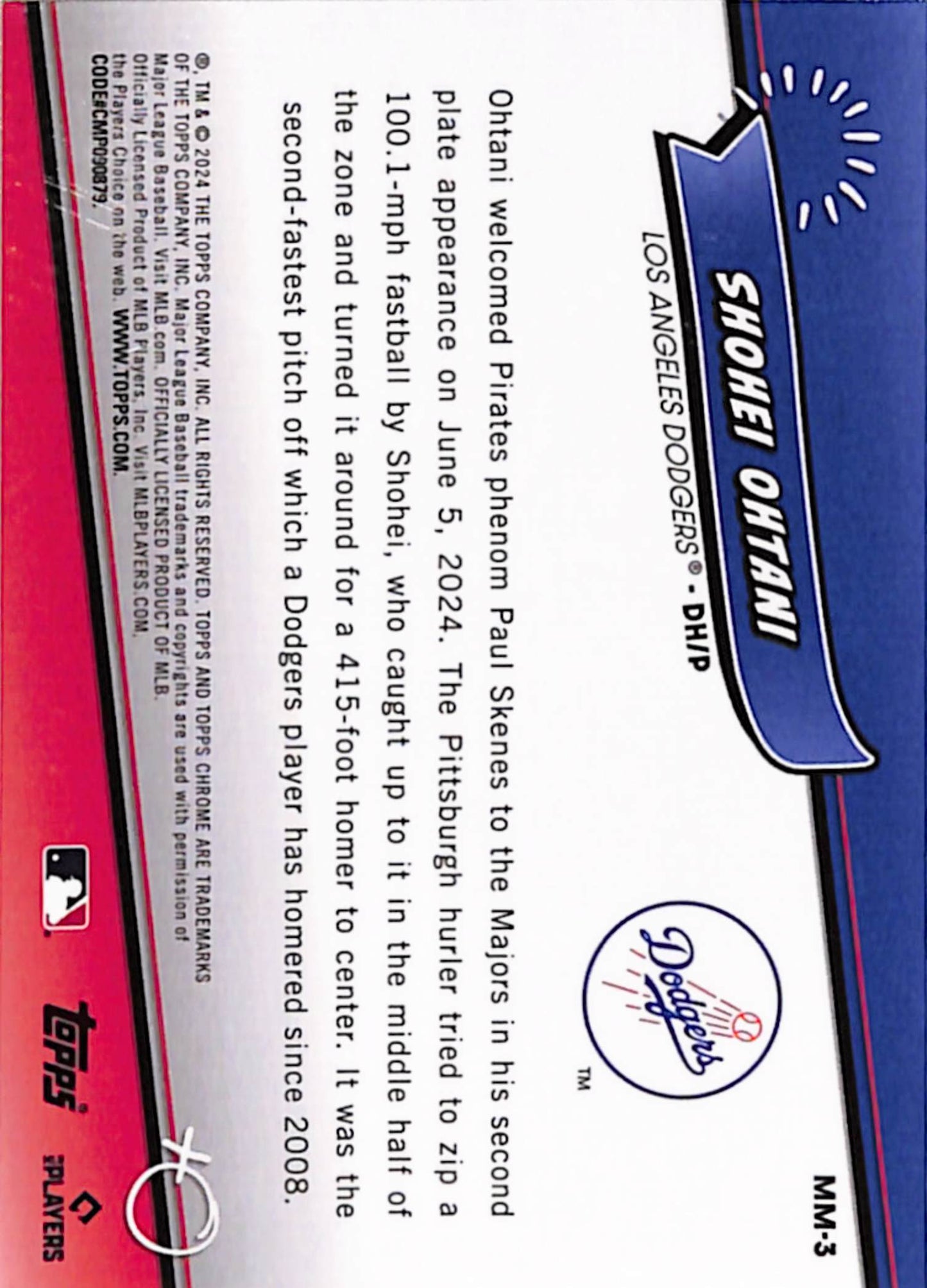 Shohei Ohtani 2024 Topps Chrome Major League Minis SP Insert