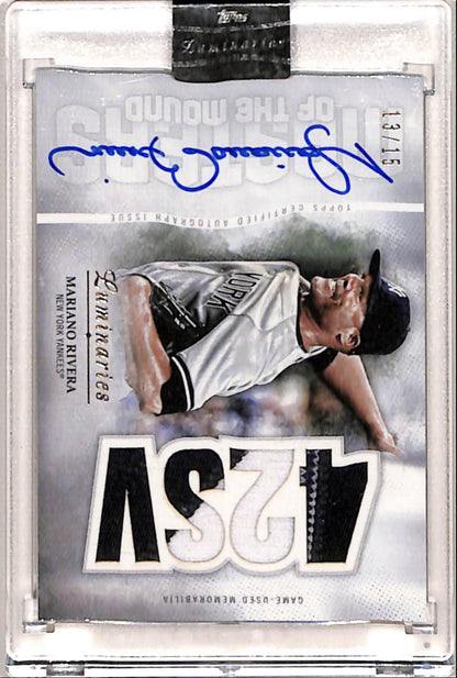 Mariano Rivera 2019 Topps Luminaries Masters of the Mound Patch Auto #13/15