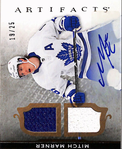 Mitch Marner 2021 Upper Deck Artifacts Dual Jersey Auto #19/25