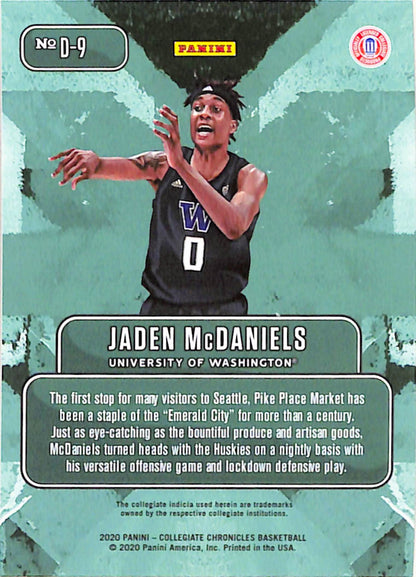 Jaden McDaniels 2020 Panini Prizm Draft Downtown Rookie