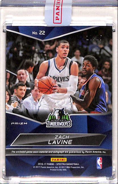Zach Lavine 2016 Panini Spectra Rising Stars Patch Auto #19/25