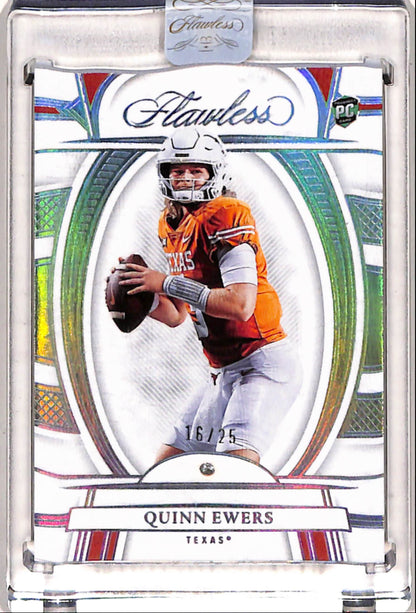 Quinn Ewers 2023 Panini Flawless Collegiate Diamond Rookie #16/25