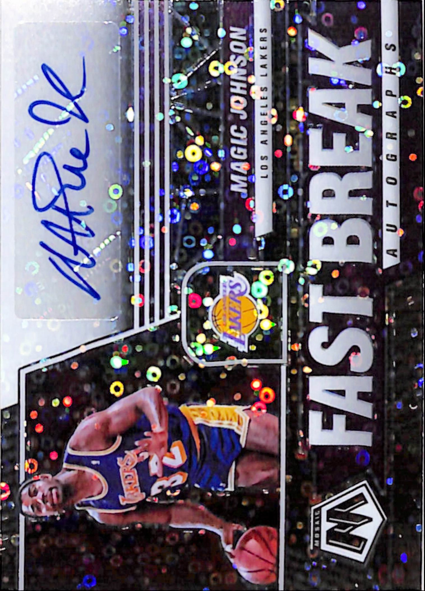 Magic Johnson 2020 Mosaic Fast Break Autograph