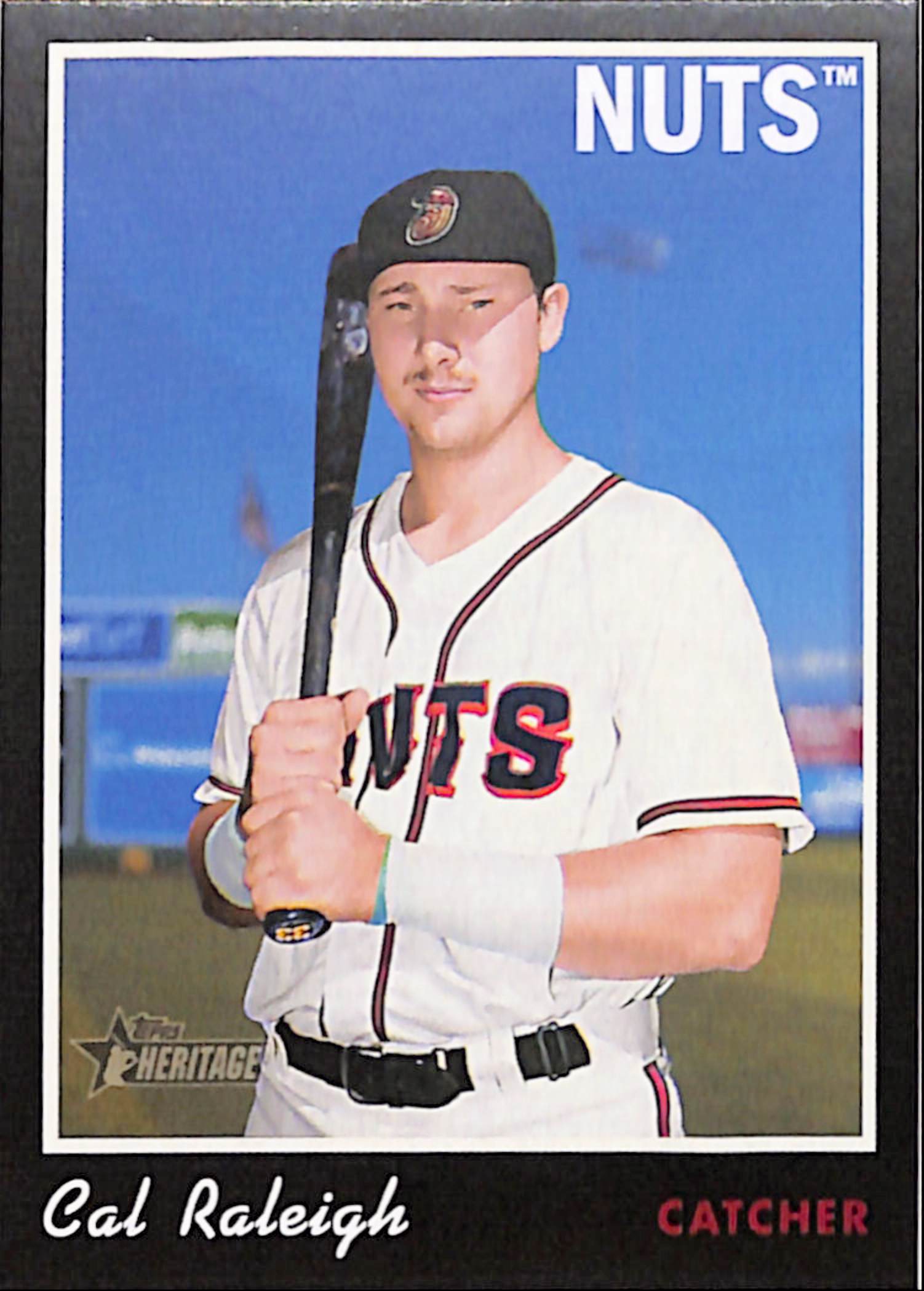Cal Raleigh 2019 Topps Heritage Minor League Black Border #12/50 ...