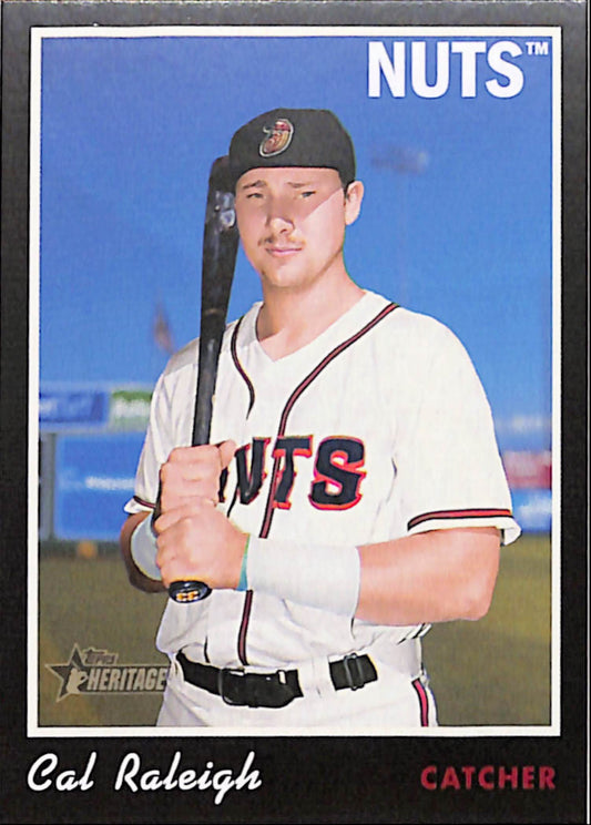 Cal Raleigh 2019 Topps Heritage Minor League Black Border #12/50