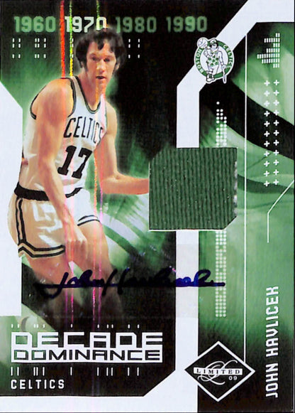 John Havlicek 2009 Panini Limited Decade of Dominance Auto Jersey #10/25