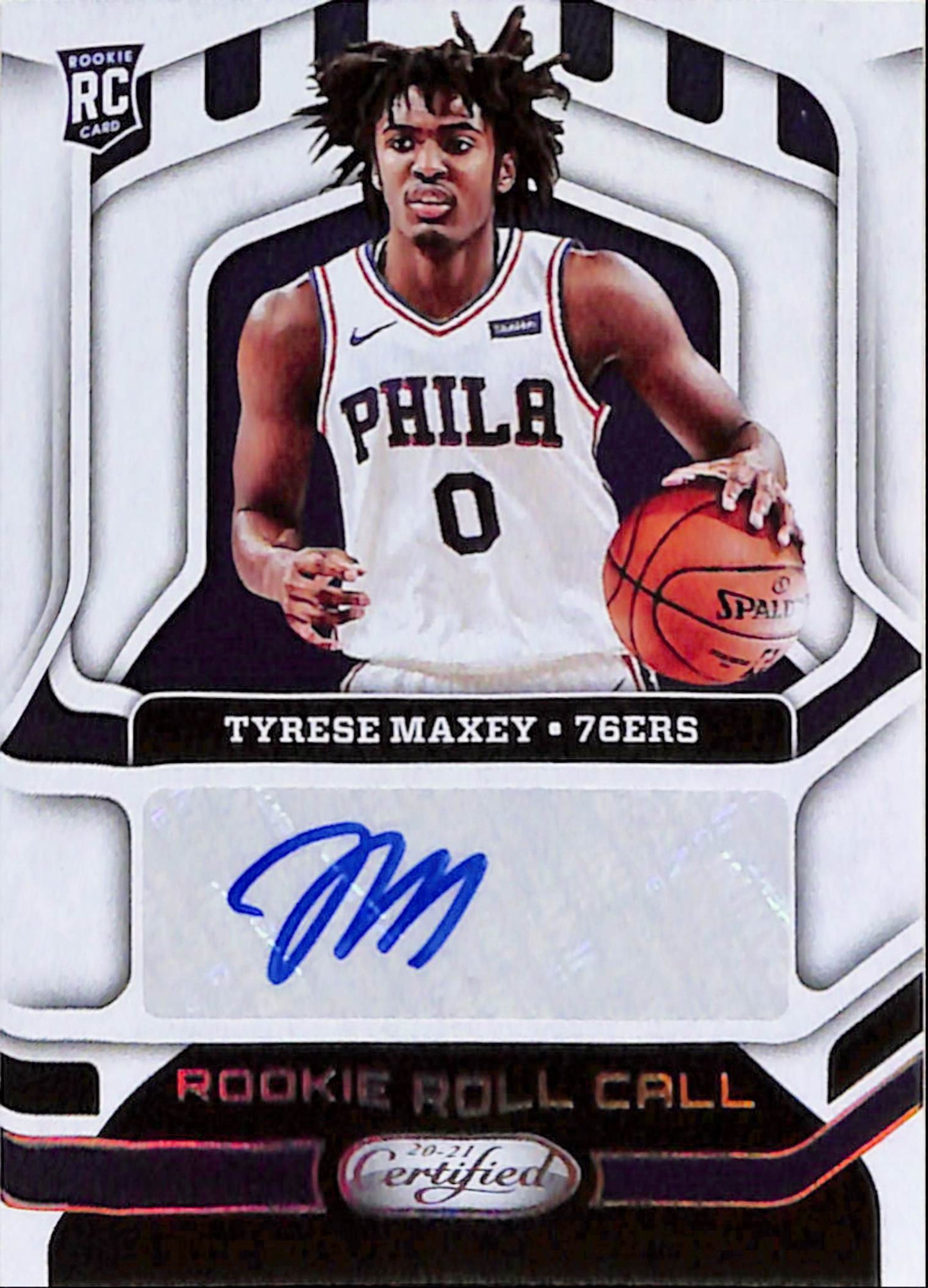 Tyrese Maxey 2020 Panini Certified Rookie Roll Call Auto