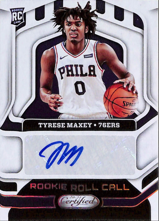 Tyrese Maxey 2020 Panini Certified Rookie Roll Call Auto