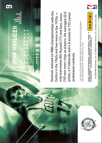 John Havlicek 2009 Panini Limited Decade of Dominance Auto Jersey #10/25