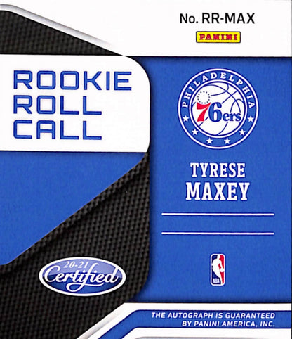 Tyrese Maxey 2020 Panini Certified Rookie Roll Call Auto