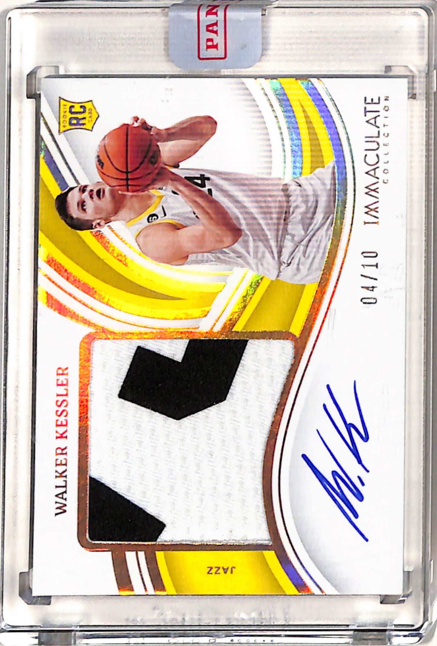 Walker Kessler 2022 Panini Immaculate Rookie Gold Premium Patch Auto #4/10