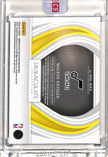 Walker Kessler 2022 Panini Immaculate Rookie Gold Premium Patch Auto #4/10