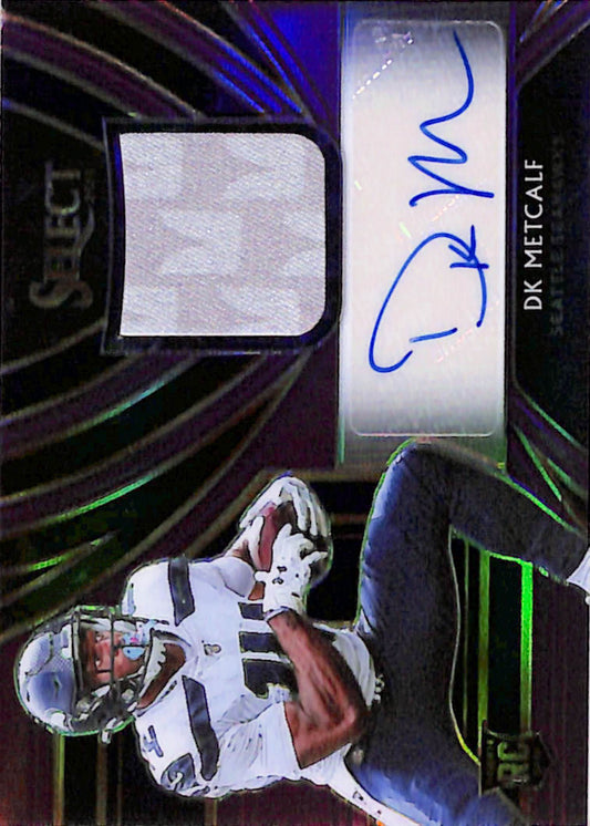 DK Metcalf 2019 Panini Select Purple Rookie Jersey Auto #11/49