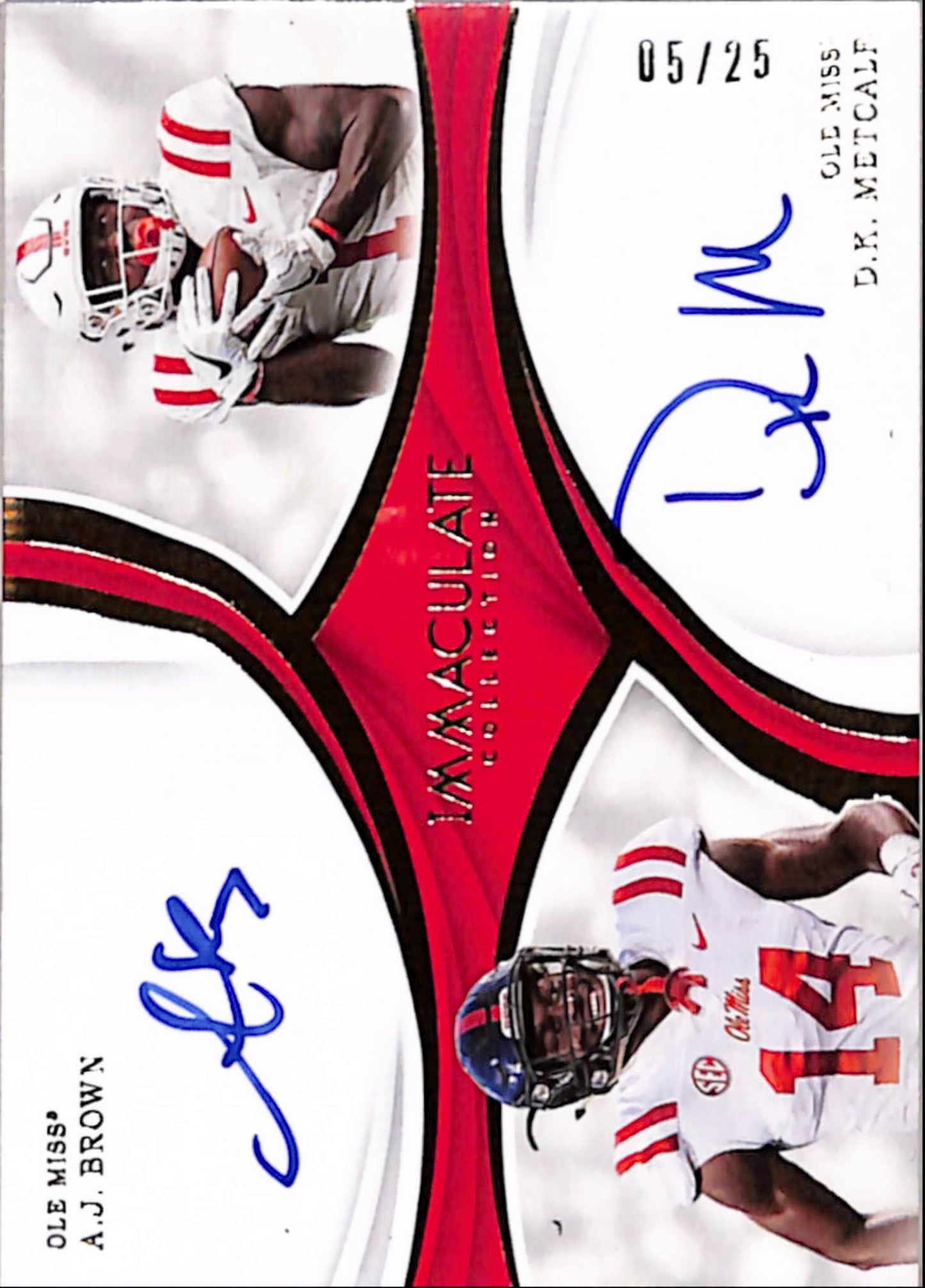AJ Brown + DK Metcalf 2019 Panini Immaculate Collegiate Dual Auto #5/25