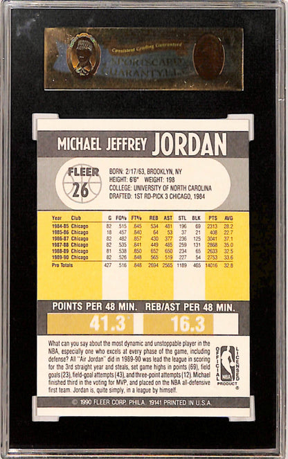 Michael Jordan 1990 Fleer #26 SGC 10 Gem Mint