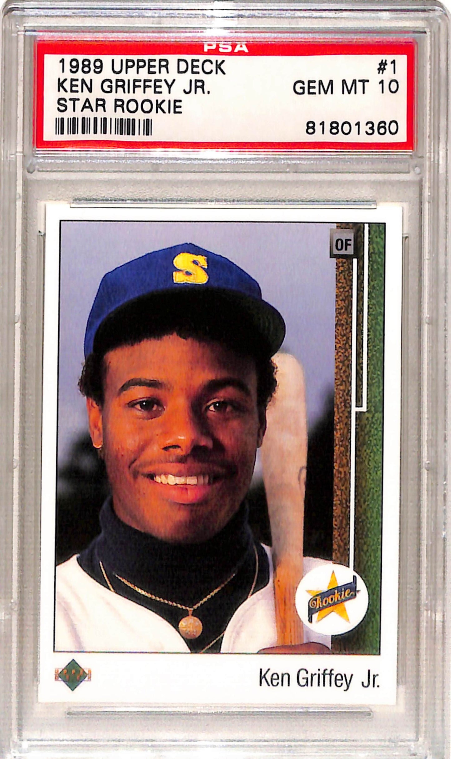 Ken Griffey Jr. 1989 Upper Deck Rookie #1 PSA 10 Gem Mint 1360