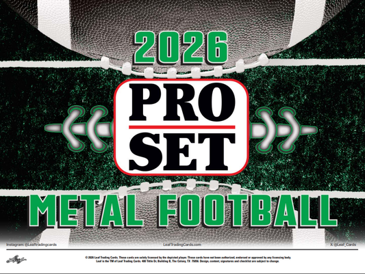 2026 Leaf Pro Set Metal Football Jumbo Hobby Box