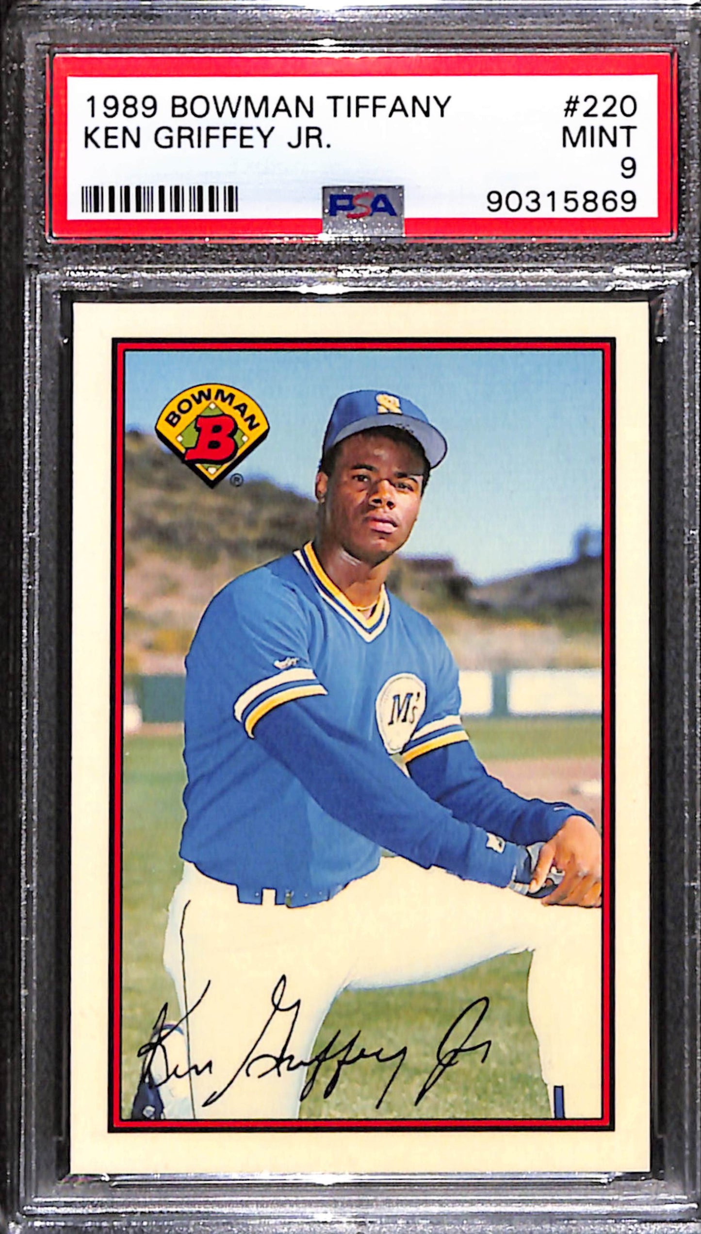 Ken Griffey Jr 1989 Bowman Tiffany Rookie #220 PSA 9 Mint