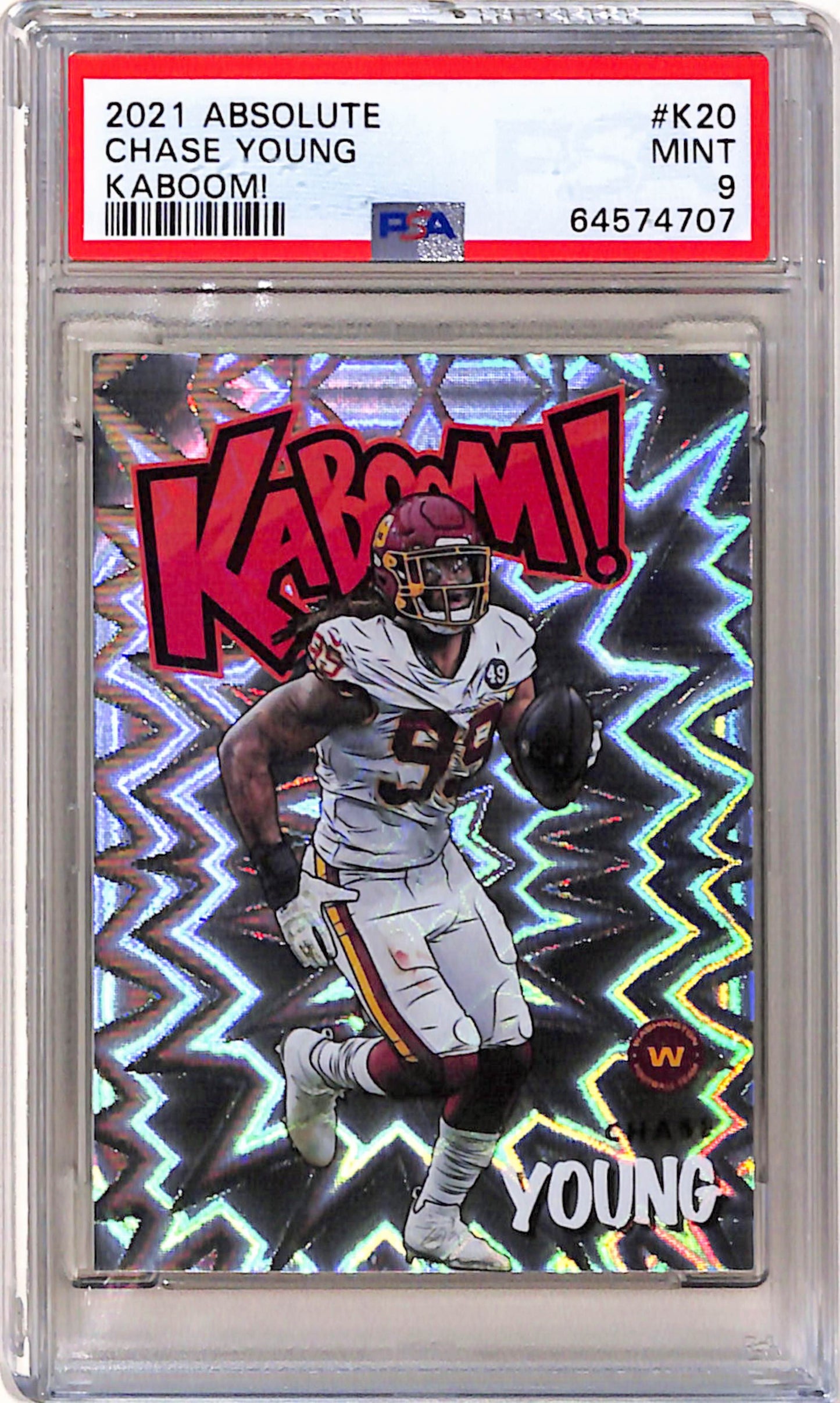 Chase Young 2021 Panini Absolute Kaboom PSA 9 Mint