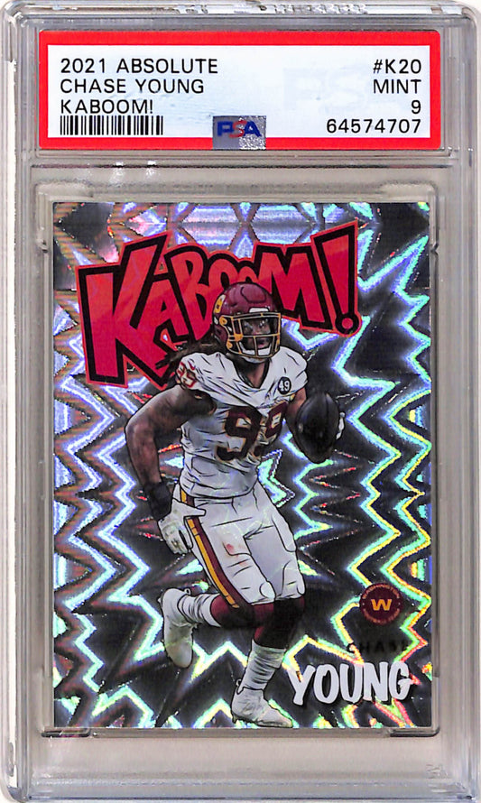 Chase Young 2021 Panini Absolute Kaboom PSA 9 Mint