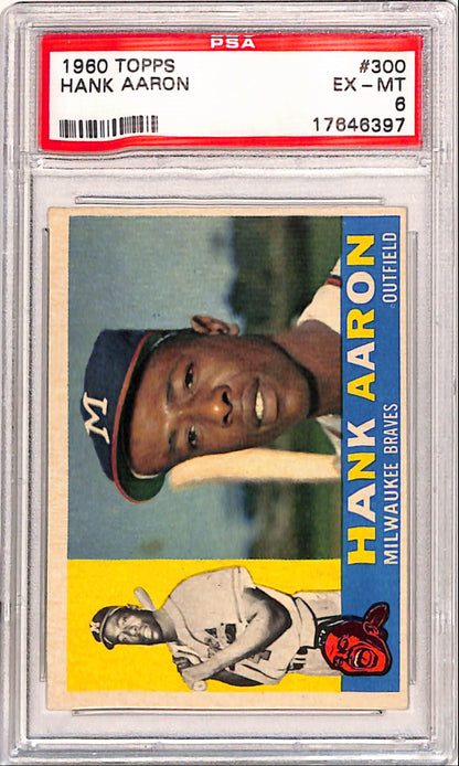 Hank Aaron 1960 Topps #300 PSA 6 Ex-Mint 6397