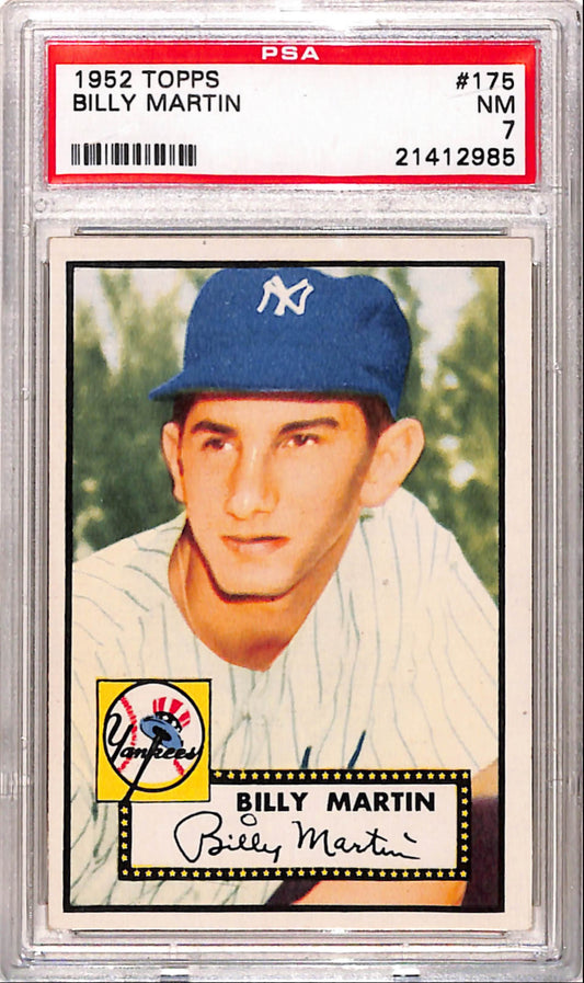 Billy Martin 1952 Topps #175 PSA 7 Near Mint