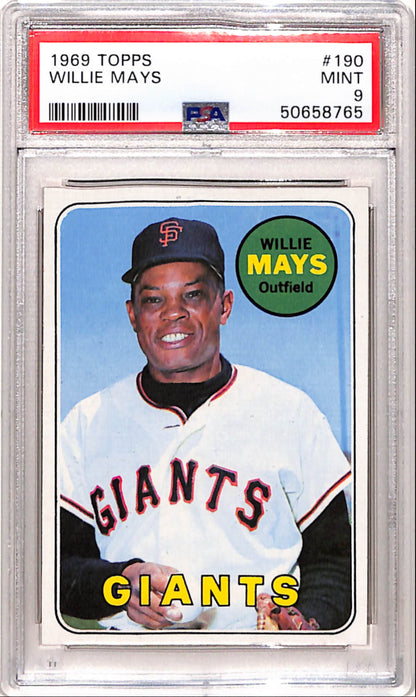 Willie Mays 1969 Topps #190 PSA 9 Mint