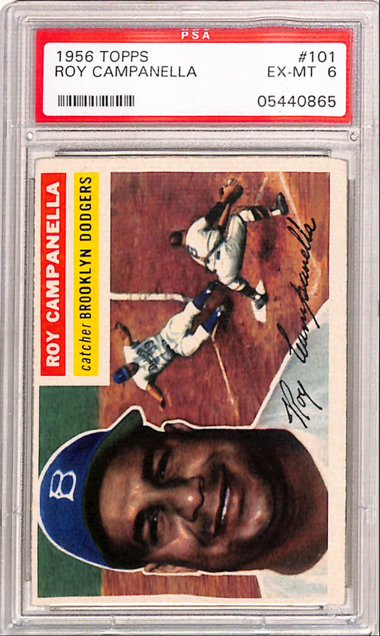 Roy Campanella 1956 Topps #101 PSA 6 Ex-Mint