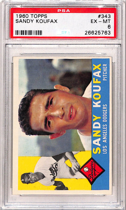 Sandy Koufax 1960 Topps #343 PSA 6 Ex-Mint 5763