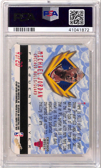 Michael Jordan 1997 Hoops Frequent Flyer Club #4 PSA 10 Gem Mint