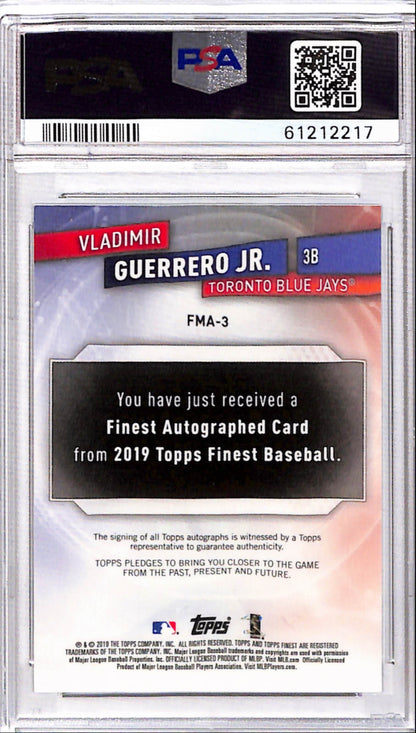 Vladimir Guerrero Jr. 2019 Finest Mystery Redemption Auto #5/99 PSA 9 Mint